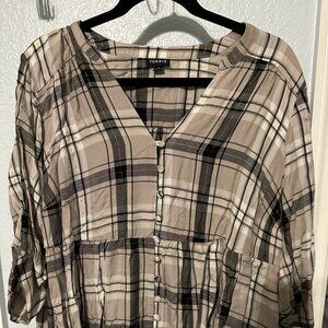 Torrid Plaid Blouse